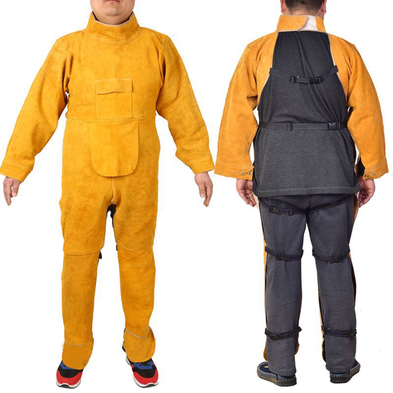 Leather Work Overalls - Odzież spawalnicza z długim rękawem skóra