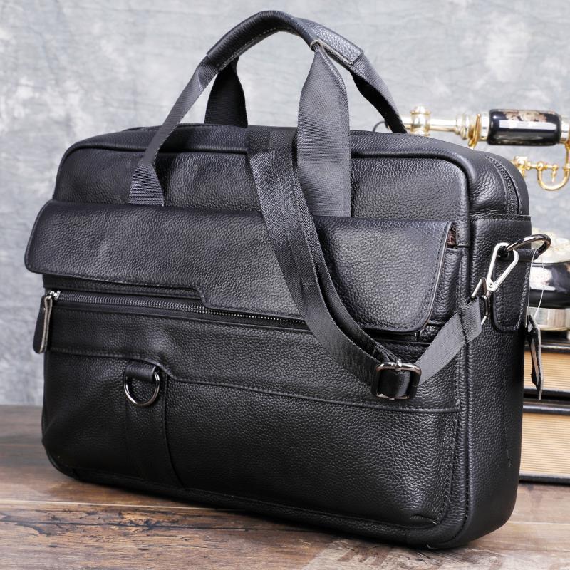 Leather Work Handbag - Duża męska torebka z prawdziwej skóry