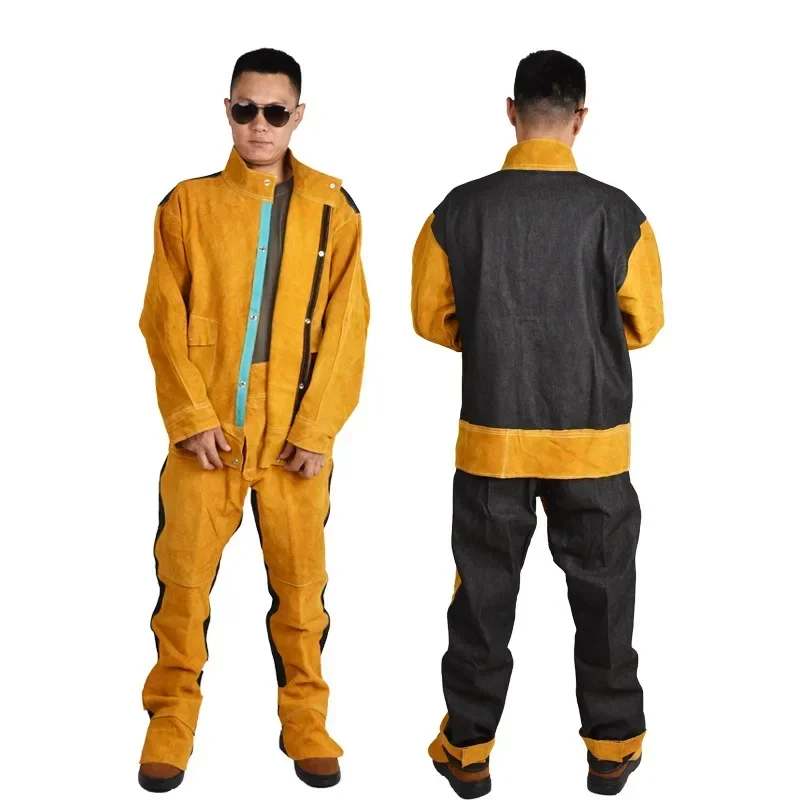 Leather Work Overalls - Praca odzież ochronna spawanie skóry bydlęcej