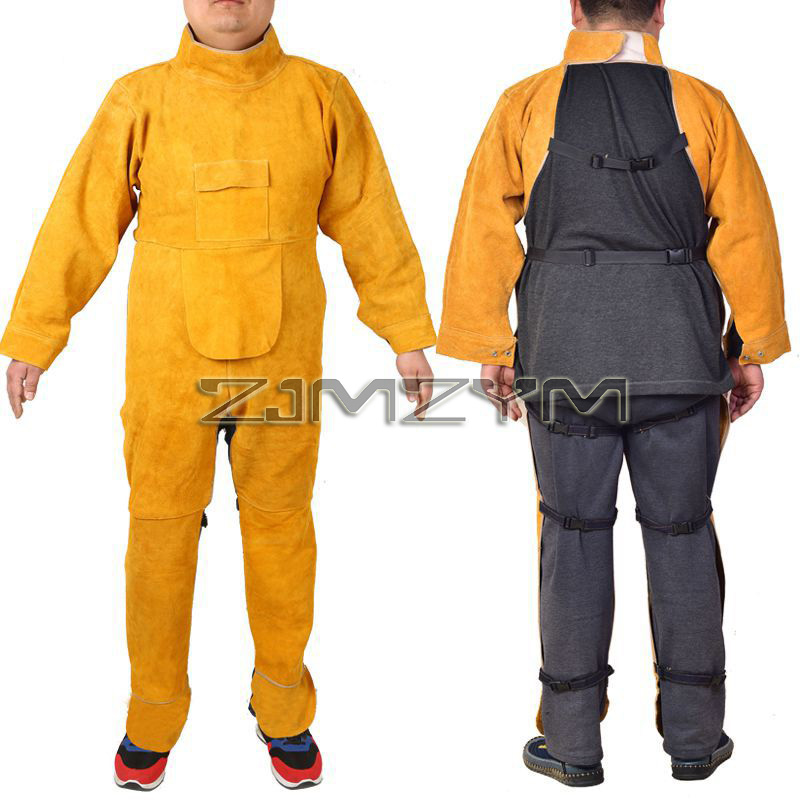 Leather Work Overalls - Kombinezon spawalniczy ze skóry bydlęcej, odzież