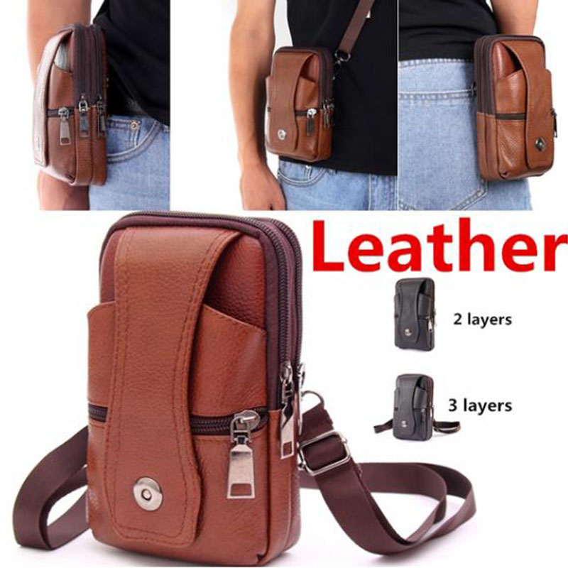 1 szt. Męska saszetka na telef – Leatherwork Fasteners recenzja i cena