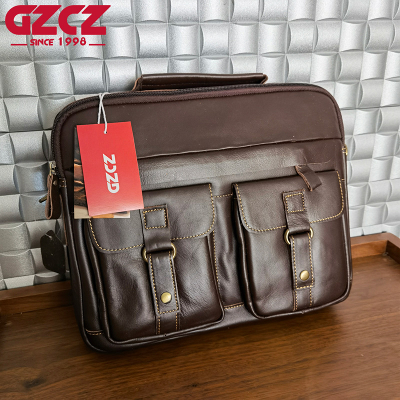 Torba męska GZCZ, torba na lap – Leather Work Handbag recenzja i cena